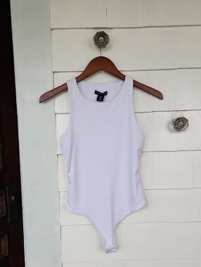 Sincerely Jules White Sleevless Tank One-Piece Bodysuit Size S